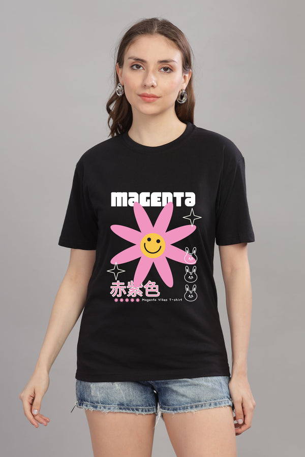 Women’s Printed Oversized Baggy Fit Rich Soft Cotton Fabric T-shirt