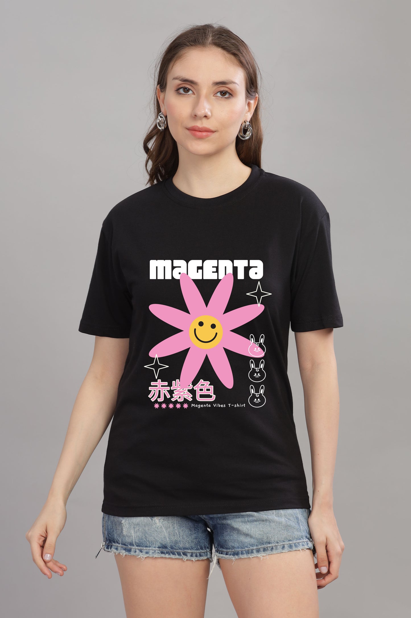 Women’s Printed Oversized Baggy Fit Rich Soft Cotton Fabric T-shirt