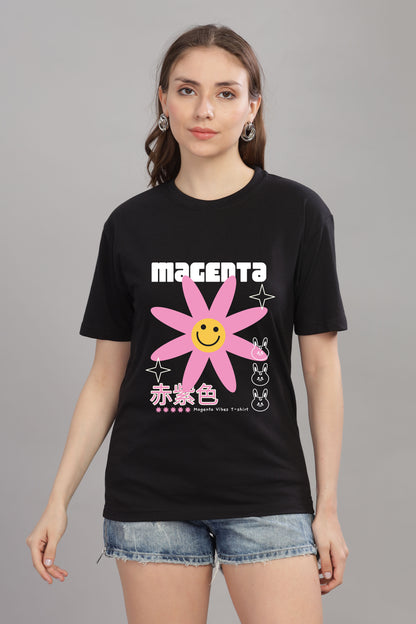 Women’s Printed Oversized Baggy Fit Rich Soft Cotton Fabric T-shirt
