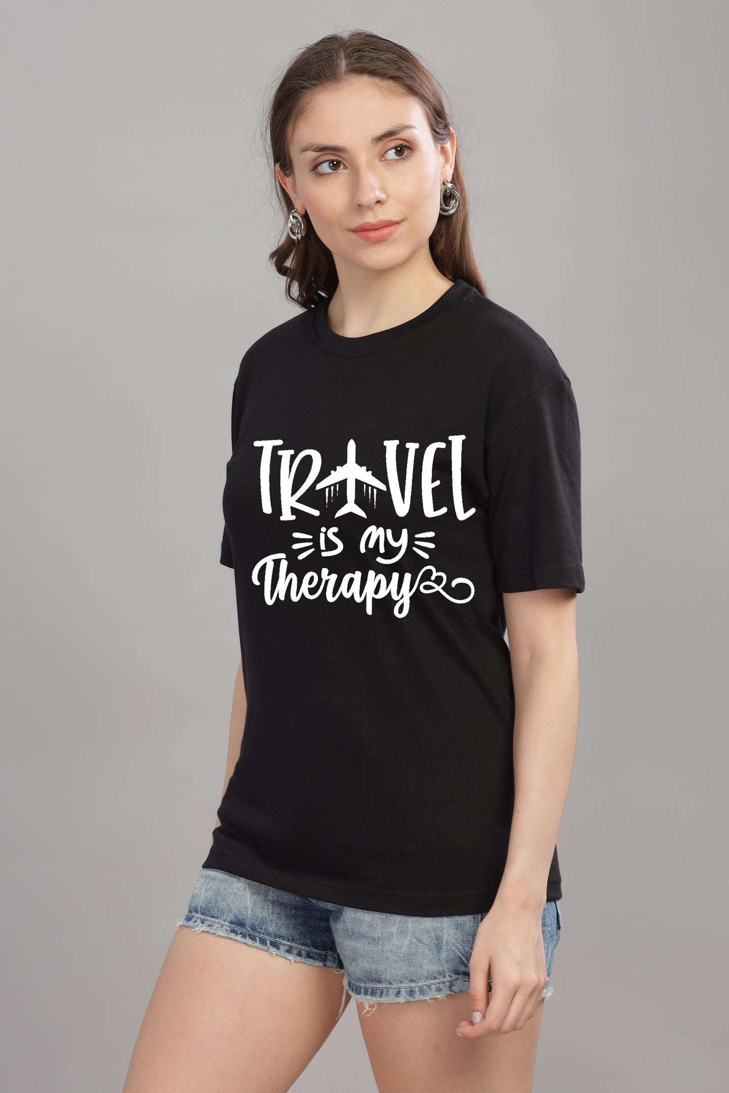 Travel is a Theraphy Women Oversized t-shirt