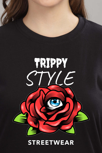 Women’s Printed Oversized Baggy Fit Rich Soft Cotton Fabric T-shirt