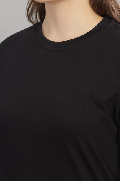 Women’s Premium Solid Cotton Oversized Baggy Fit Loose Fit T-Shirt