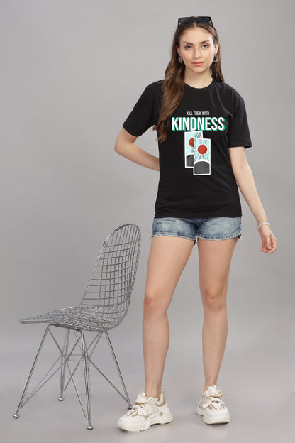 Women’s Printed Oversized Baggy Fit Rich Soft Cotton Fabric T-shirt