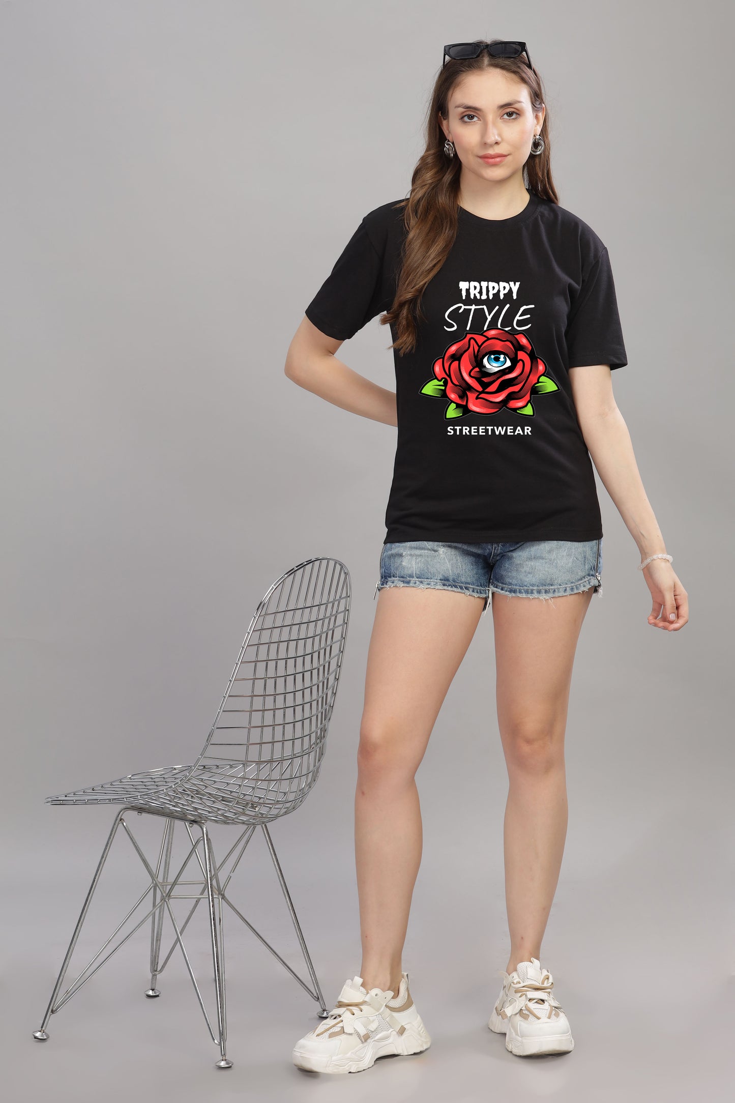 Women’s Printed Oversized Baggy Fit Rich Soft Cotton Fabric T-shirt