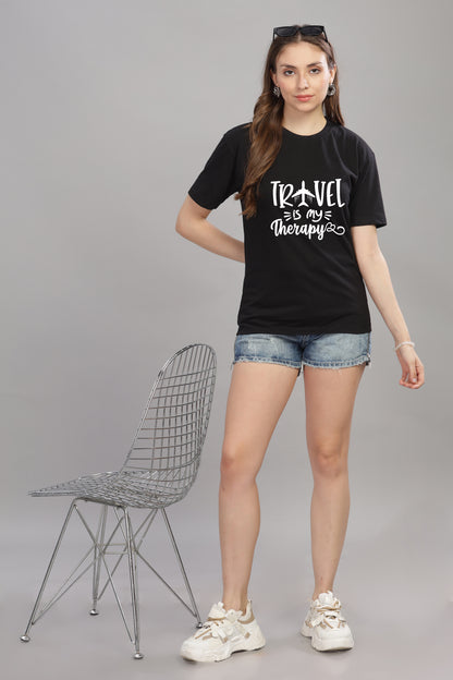 Travel is a Theraphy Women Oversized t-shirt