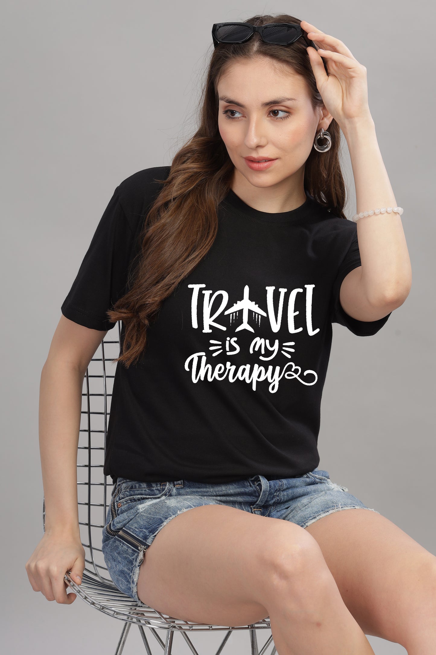Travel is a Theraphy Women Oversized t-shirt