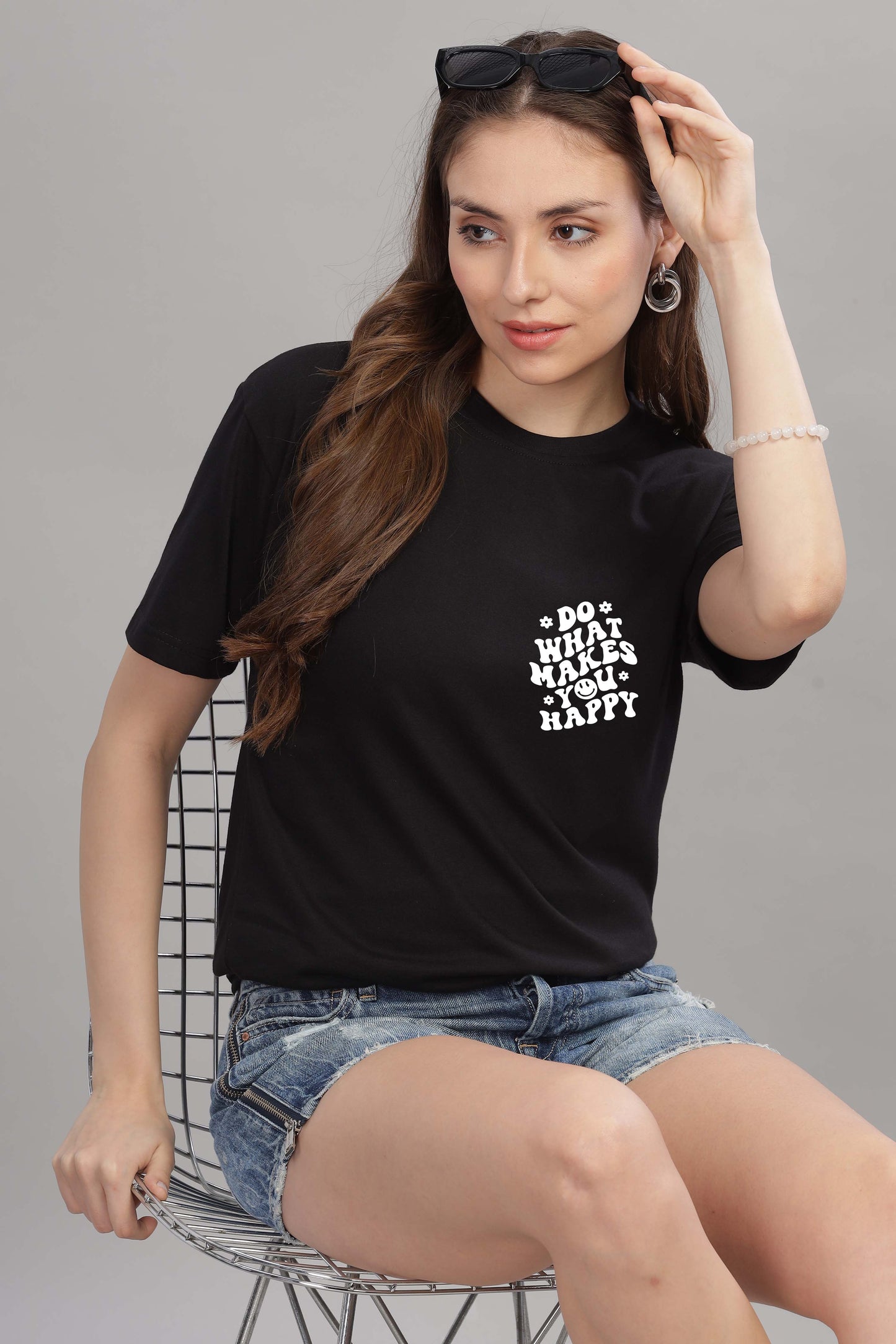 Do What Makes You Happy Women’s Oversized Baggy Fit T-Shirt