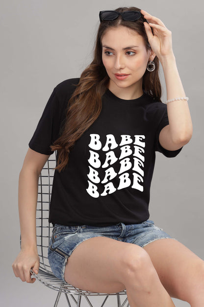 Babe Oversized Baggy Loose Fit T-Shirt
