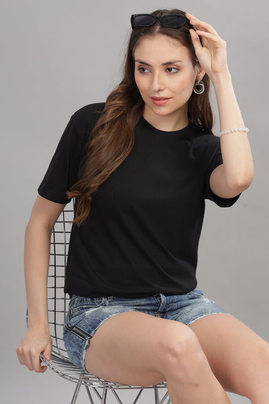 Women’s Premium Solid Cotton Oversized Baggy Fit Loose Fit T-Shirt