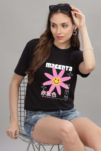Women’s Printed Oversized Baggy Fit Rich Soft Cotton Fabric T-shirt