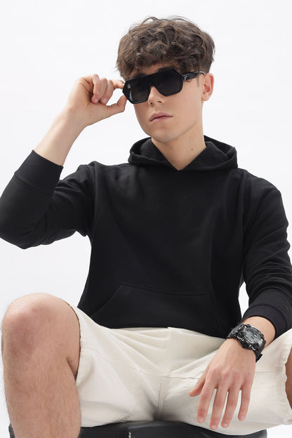Men Plain Solid Pullover Hooded Hoodie Sweatshirt with 2 Kangaroo Pockets