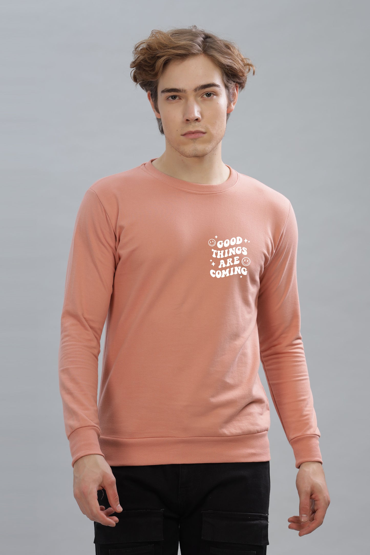 Good Things Are Coming Premium Cotton Men's Full Sleeve Sweatshirt