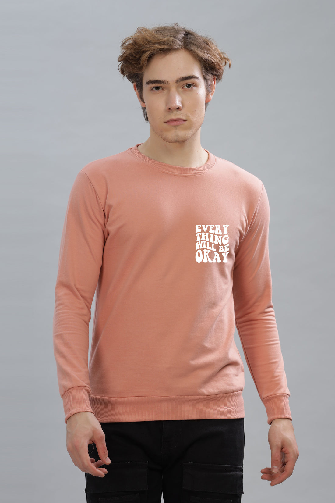 Everything Will Be Okay Men’s Comfort Fit Full Sleeve Sweatshirt