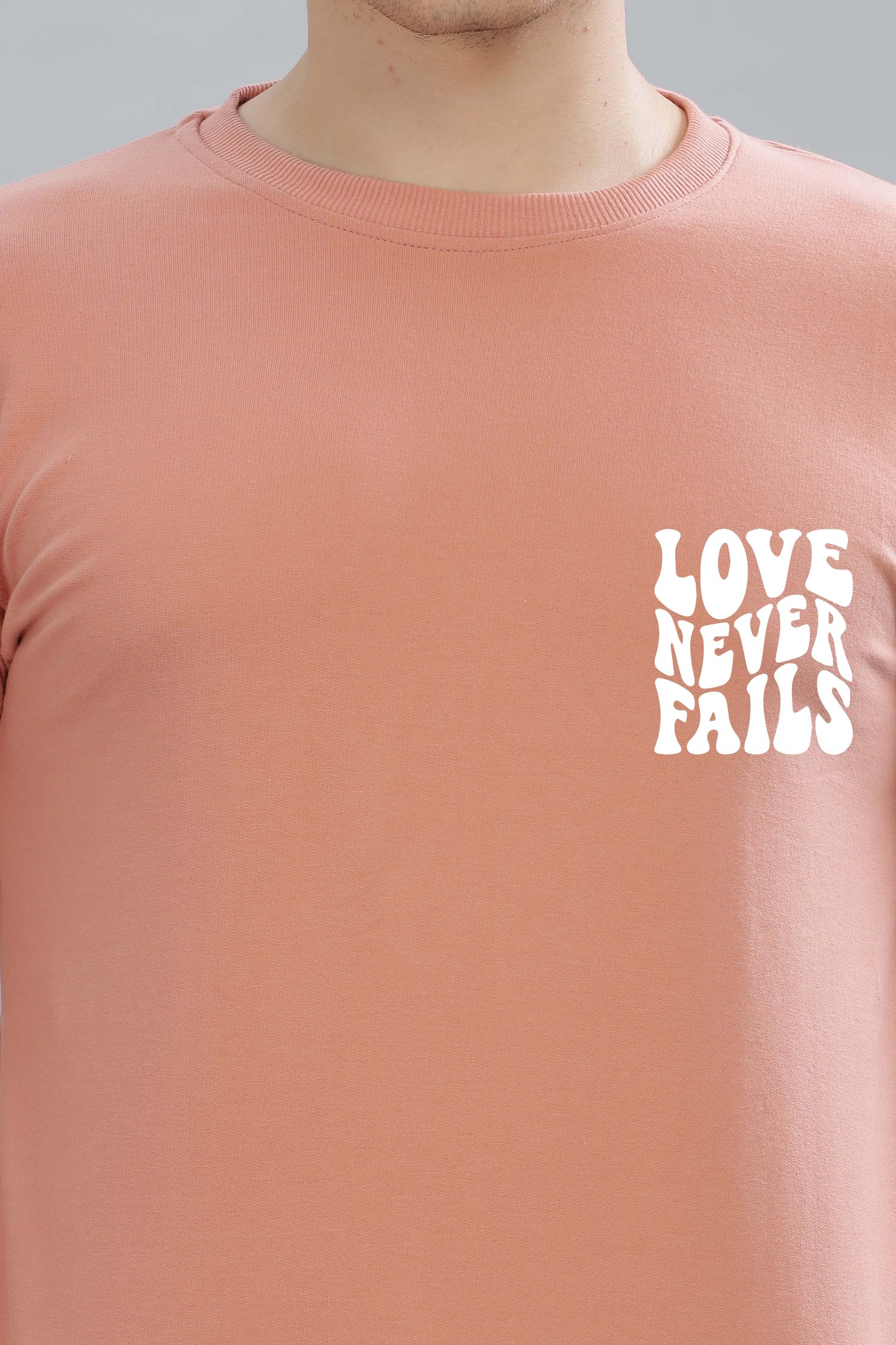 Love Never Fails Men’s Soft & Cozy Fabric Full Sleeve Sweatshirt