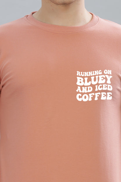 Running on Bluey and Iced Coffee Men's Sweatshirt | Super Soft Cotton