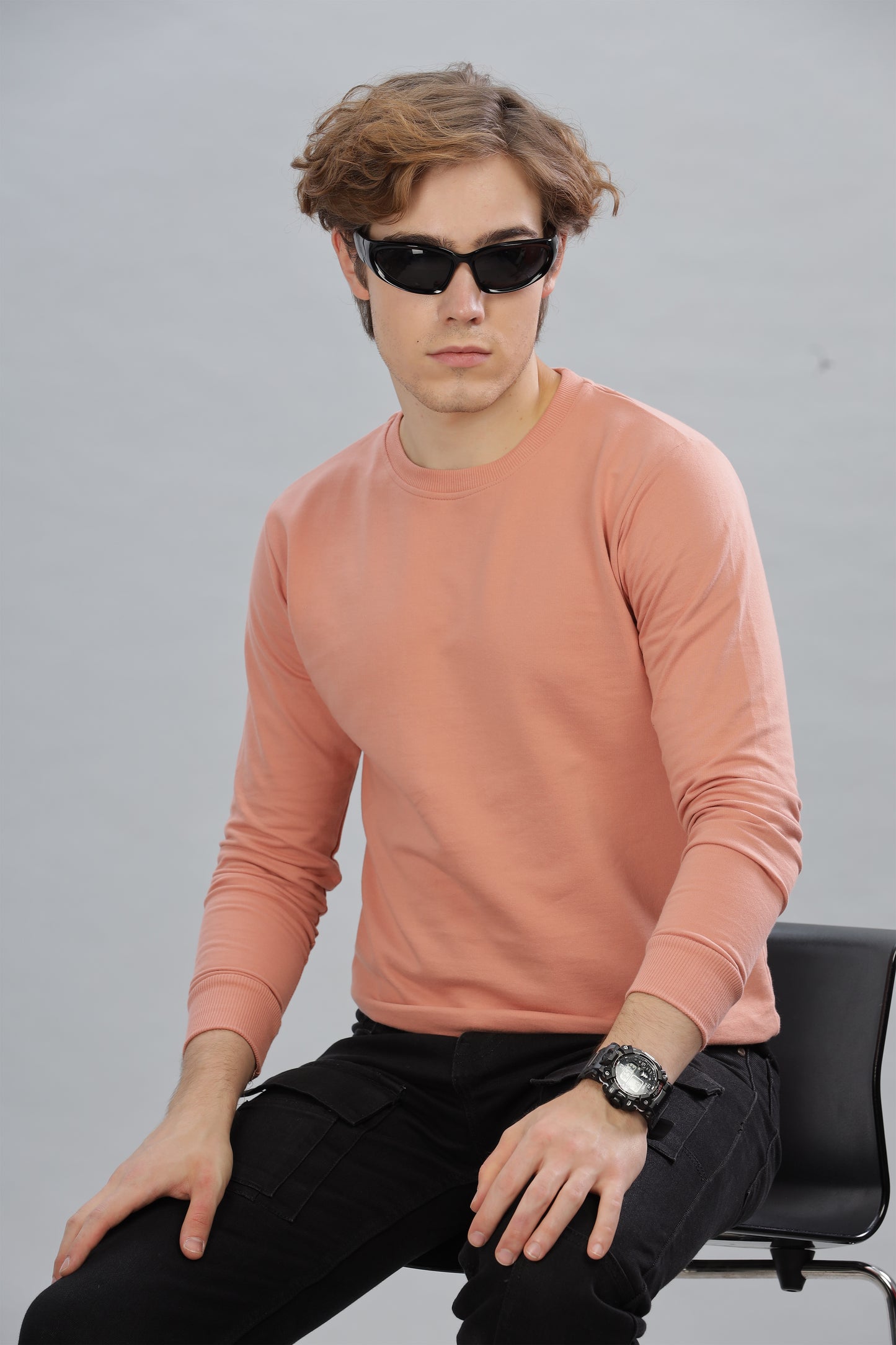 Men’s Solid Stylish Look Full Sleeve Premium Comfort Sweatshirt