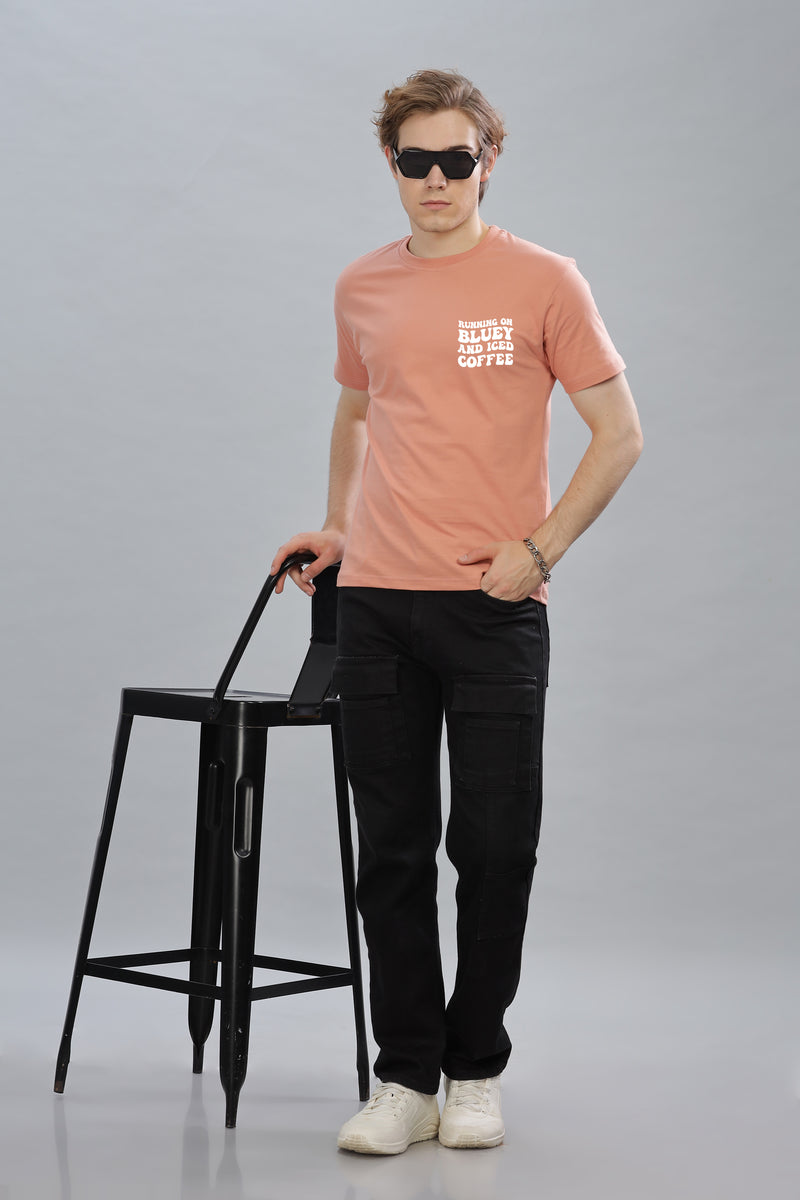Running on Bluey and Iced Coffee Men's T-Shirt | Comfortable & Stylish