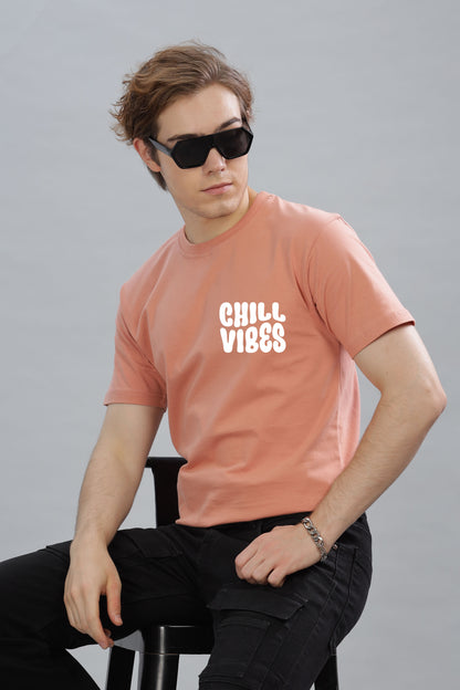 Chill Vibes Men’s Soft Cotton Rich Fabric Relaxed Oversized Baggy Fit T-Shirt