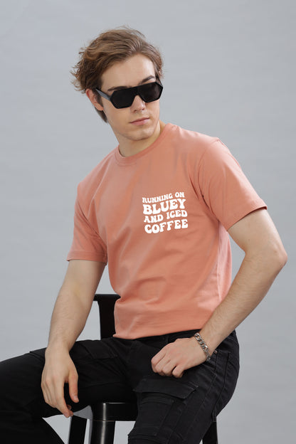 Running on Bluey and Iced Coffee Men's T-Shirt | Comfortable & Stylish