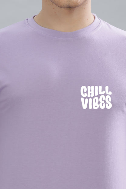 Chill Vibes Men’s Soft Cotton Rich Fabric Relaxed Oversized Baggy Fit T-Shirt