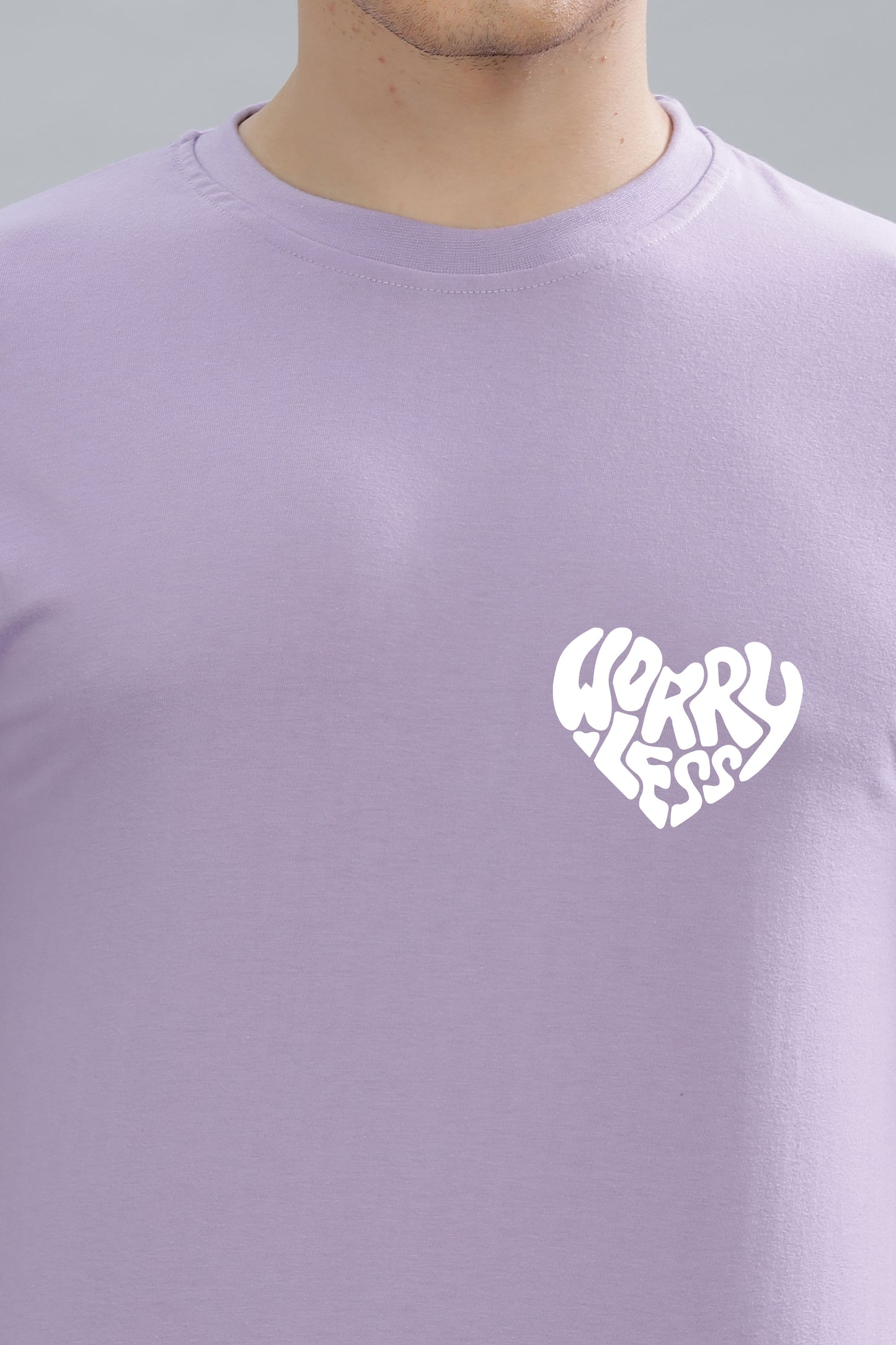 Worry Less Back Printed Men’s Oversized Baggy Fit T-Shirt | Premium Cotton Tee