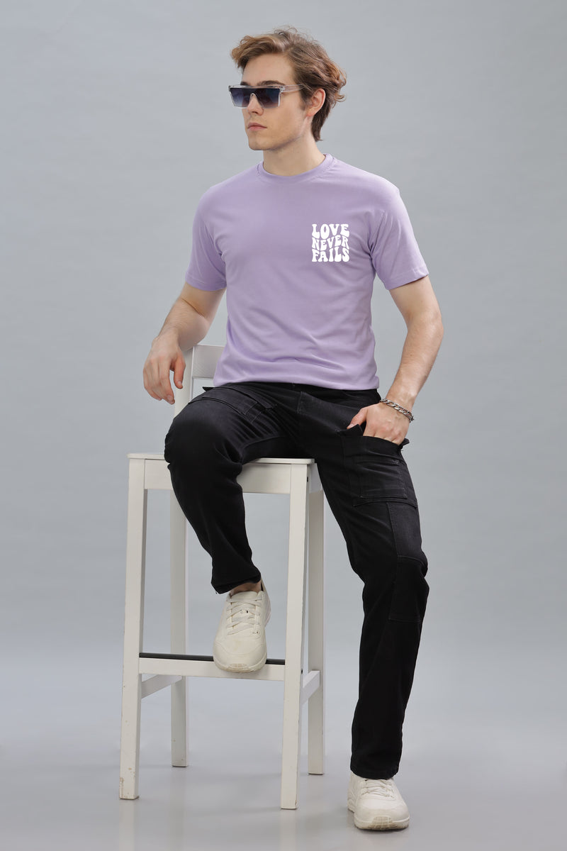 Love Never Fails Back Printed Oversized Baggy Fit Men’s Premium Cotton T-Shirt