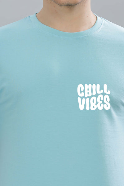 Chill Vibes Men’s Soft Cotton Rich Fabric Relaxed Oversized Baggy Fit T-Shirt
