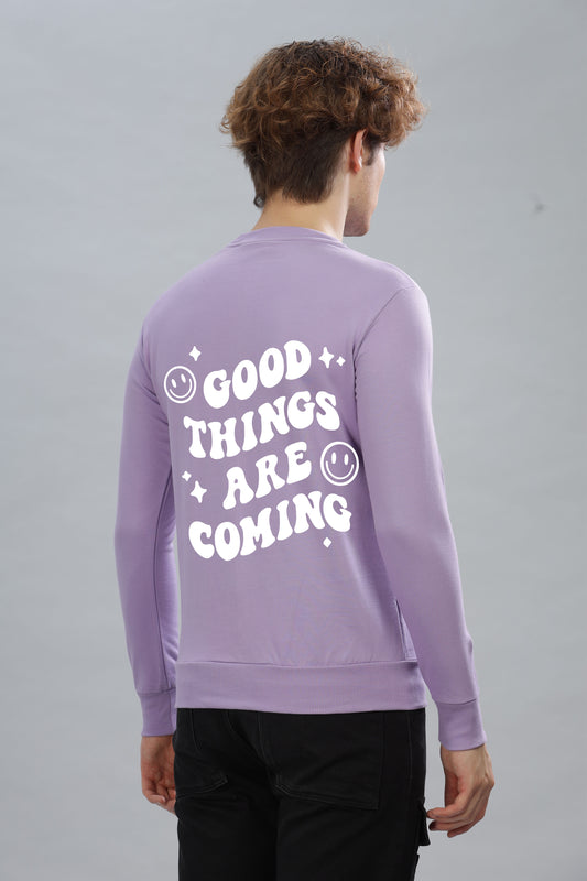 Good Things Are Coming Premium Cotton Men's Full Sleeve Sweatshirt