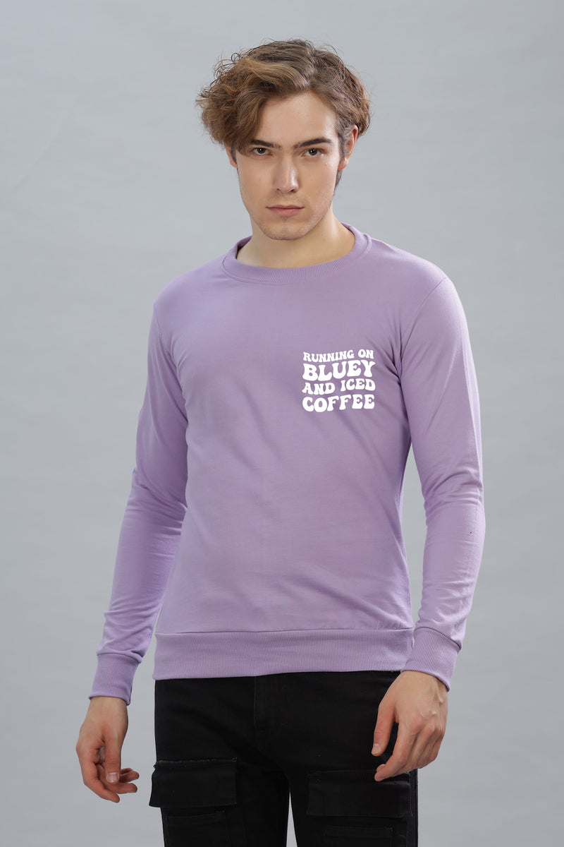 Running on Bluey and Iced Coffee Men's Sweatshirt | Super Soft Cotton