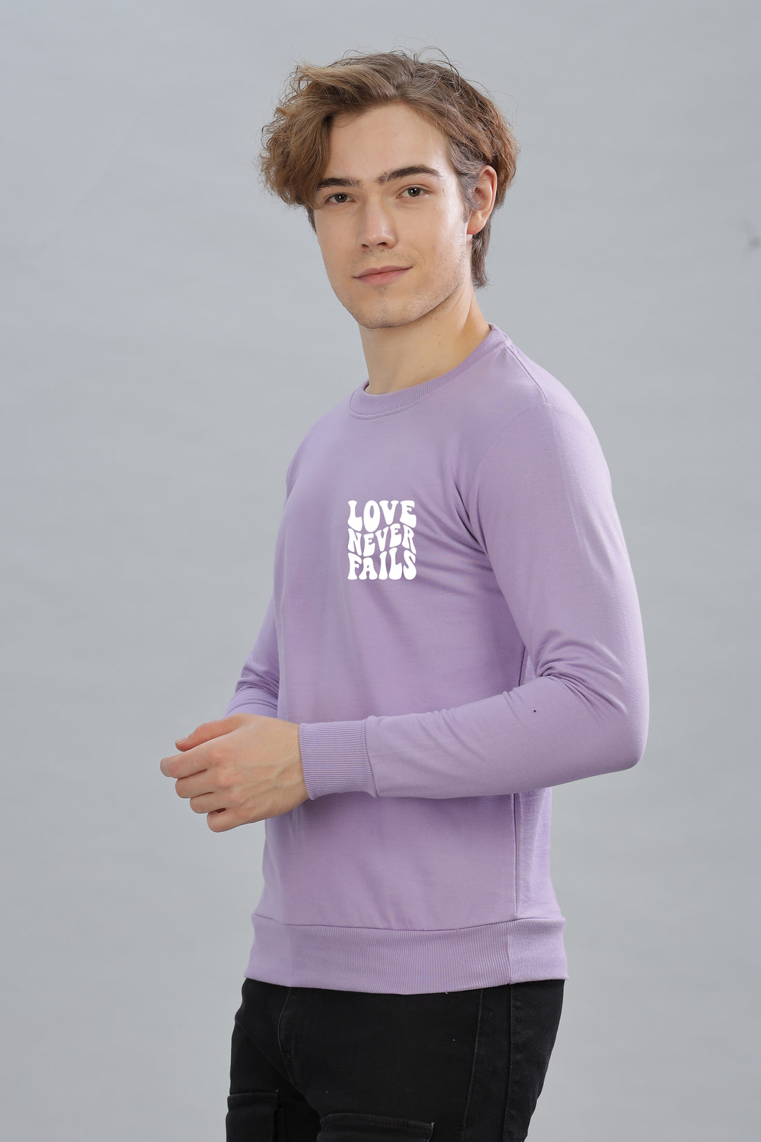 Love Never Fails Men’s Soft & Cozy Fabric Full Sleeve Sweatshirt