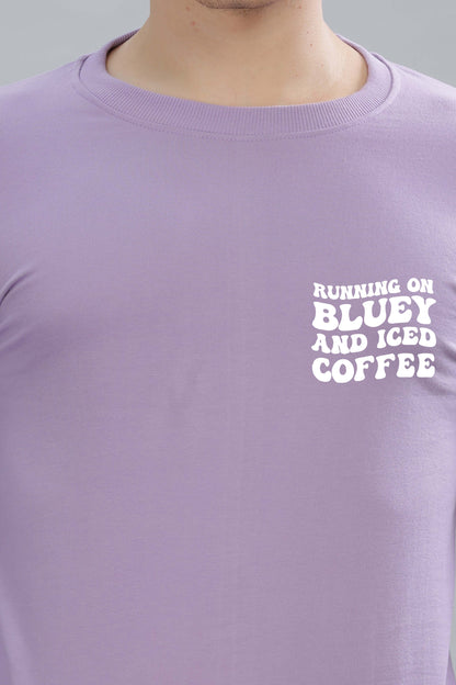 Running on Bluey and Iced Coffee Men's Sweatshirt | Super Soft Cotton