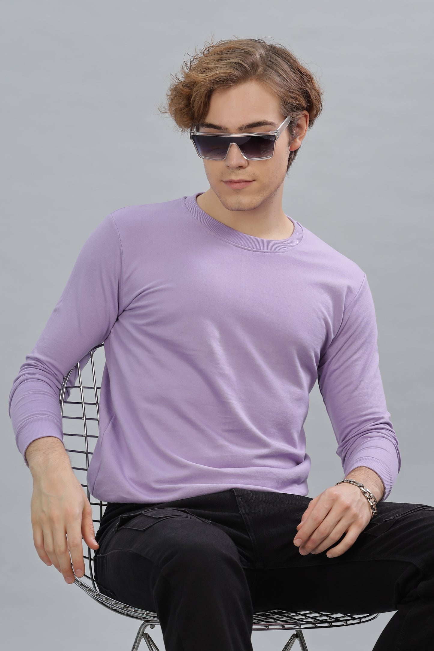 Men’s Solid Stylish Look Full Sleeve Premium Comfort Sweatshirt