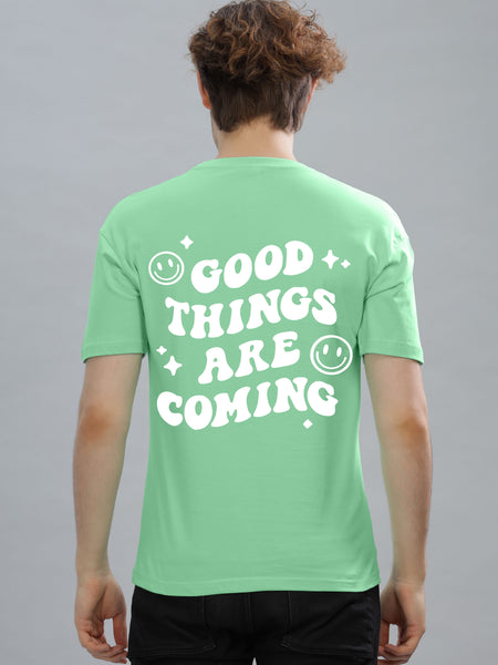 Good Things Are Coming Men’s Premium Cotton Oversized Baggy Fit T-Shirt