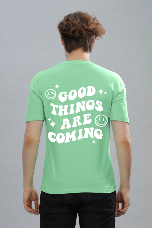 Good Things Are Coming Men’s Premium Cotton Oversized Baggy Fit T-Shirt