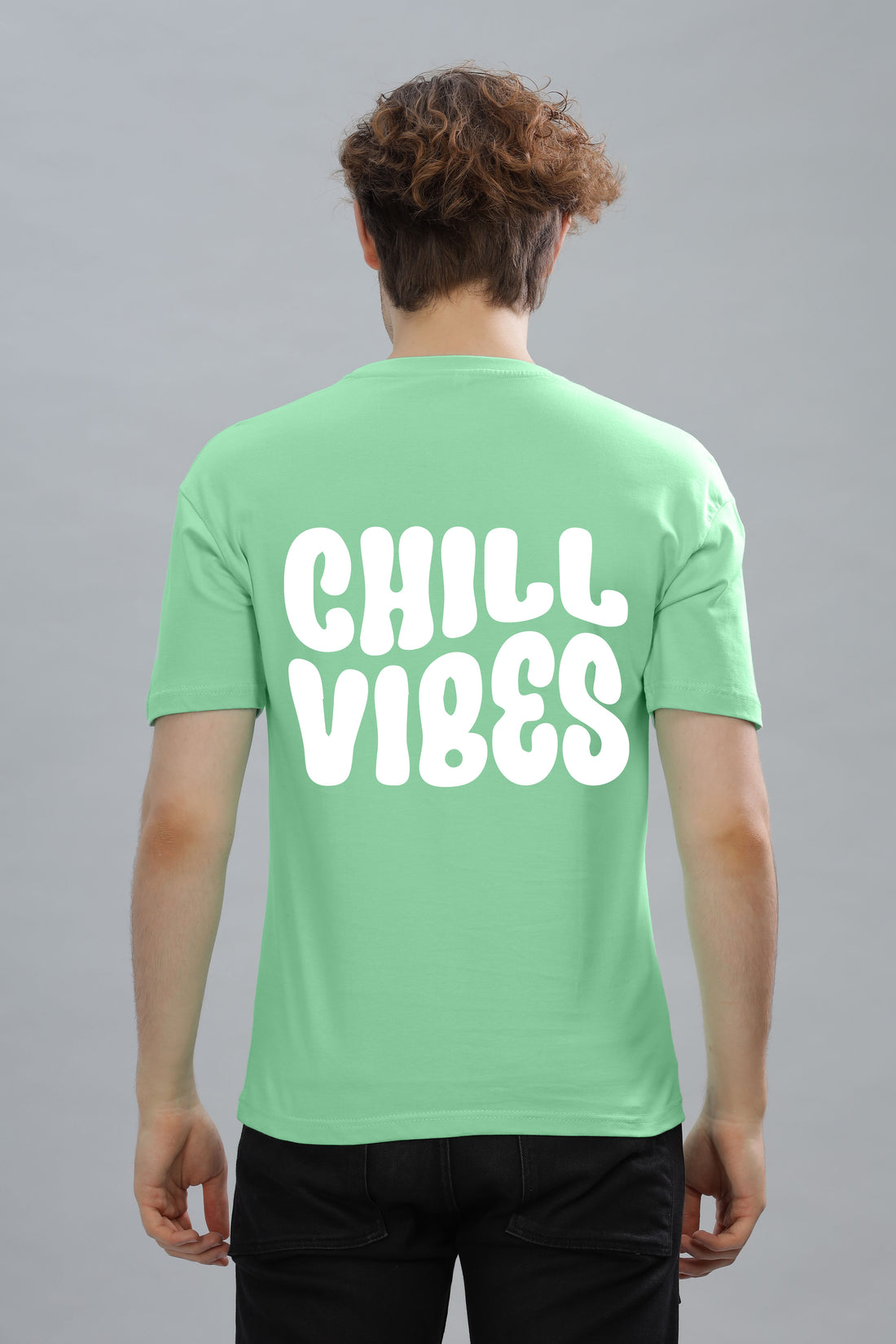 Chill Vibes Men’s Soft Cotton Rich Fabric Relaxed Oversized Baggy Fit T-Shirt