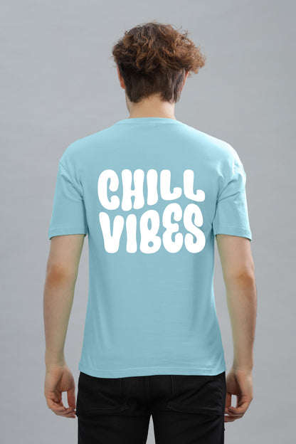 Chill Vibes Men’s Soft Cotton Rich Fabric Relaxed Oversized Baggy Fit T-Shirt