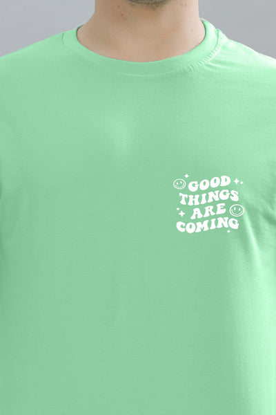 Good Things Are Coming Men’s Premium Cotton Oversized Baggy Fit T-Shirt