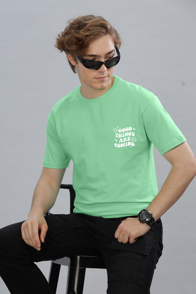 Good Things Are Coming Men’s Premium Cotton Oversized Baggy Fit T-Shirt
