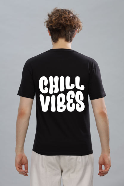 Chill Vibes Men’s Soft Cotton Rich Fabric Relaxed Oversized Baggy Fit T-Shirt