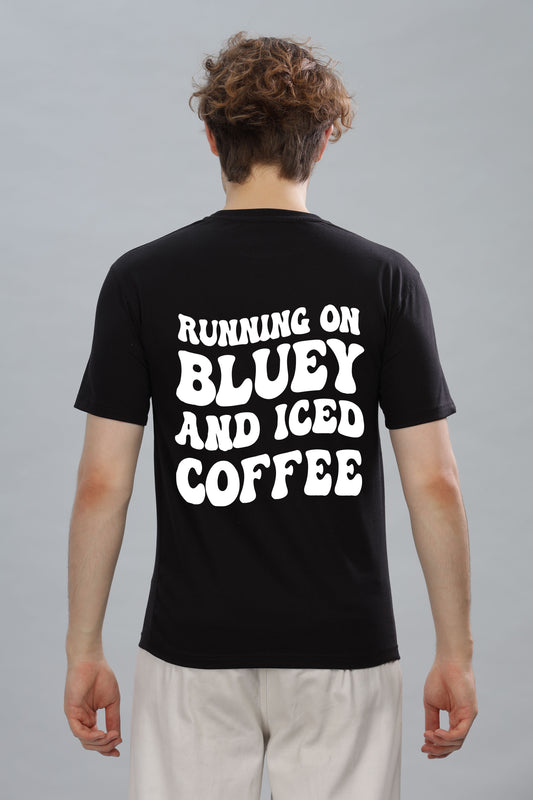 Running on Bluey and Iced Coffee Men's T-Shirt | Comfortable & Stylish