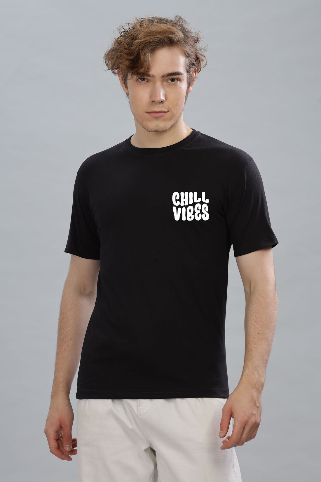Chill Vibes Men’s Soft Cotton Rich Fabric Relaxed Oversized Baggy Fit T-Shirt