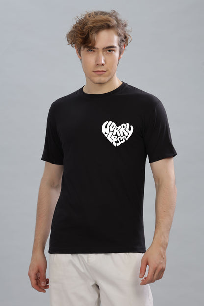 Worry Less Back Printed Men’s Oversized Baggy Fit T-Shirt | Premium Cotton Tee