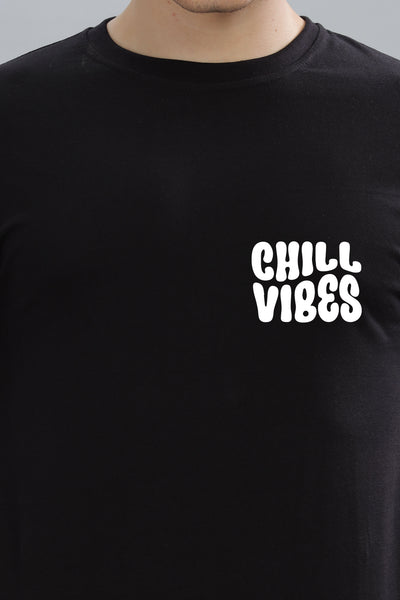 Chill Vibes Men’s Soft Cotton Rich Fabric Relaxed Oversized Baggy Fit T-Shirt
