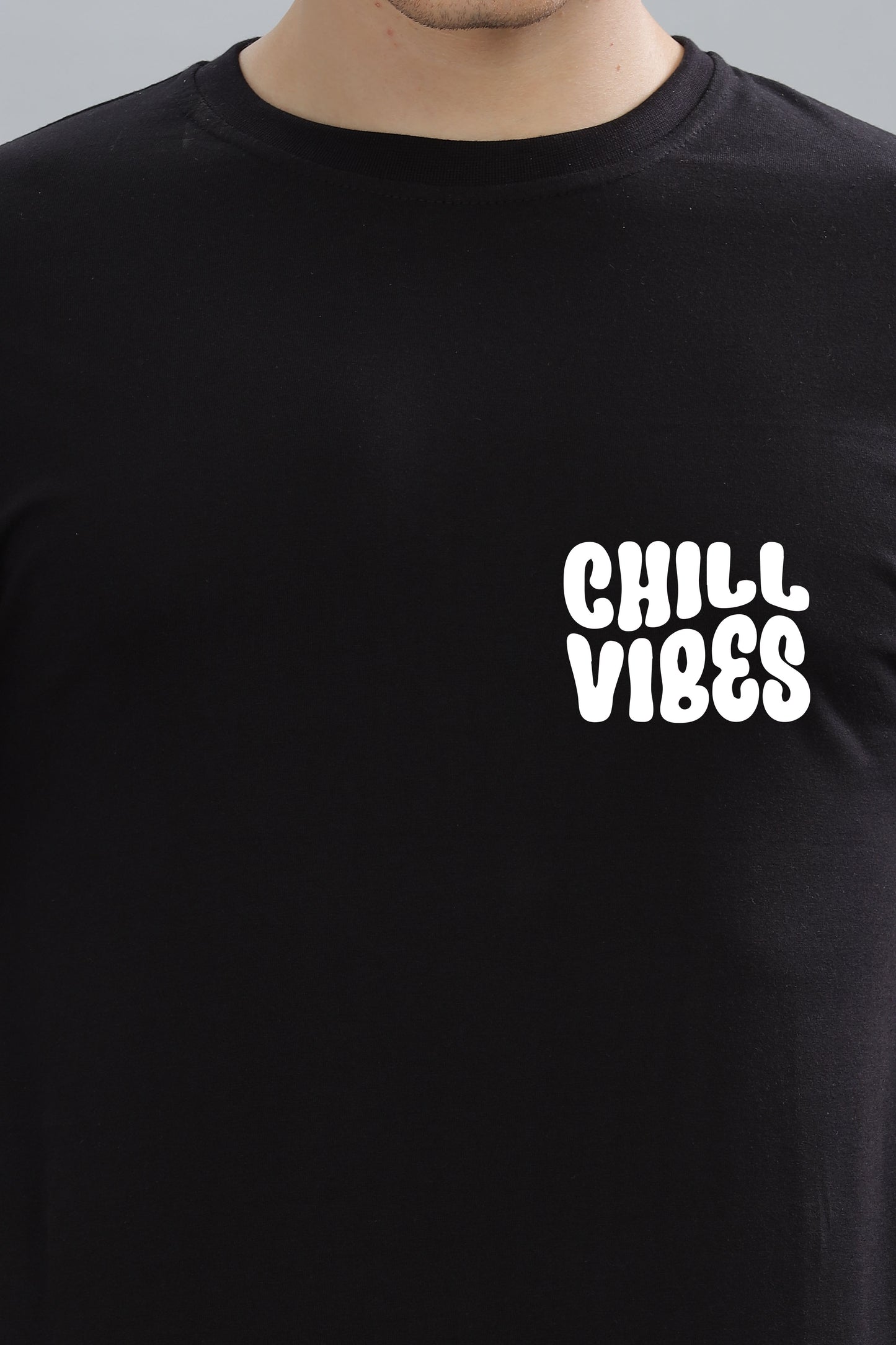 Chill Vibes Men’s Soft Cotton Rich Fabric Relaxed Oversized Baggy Fit T-Shirt
