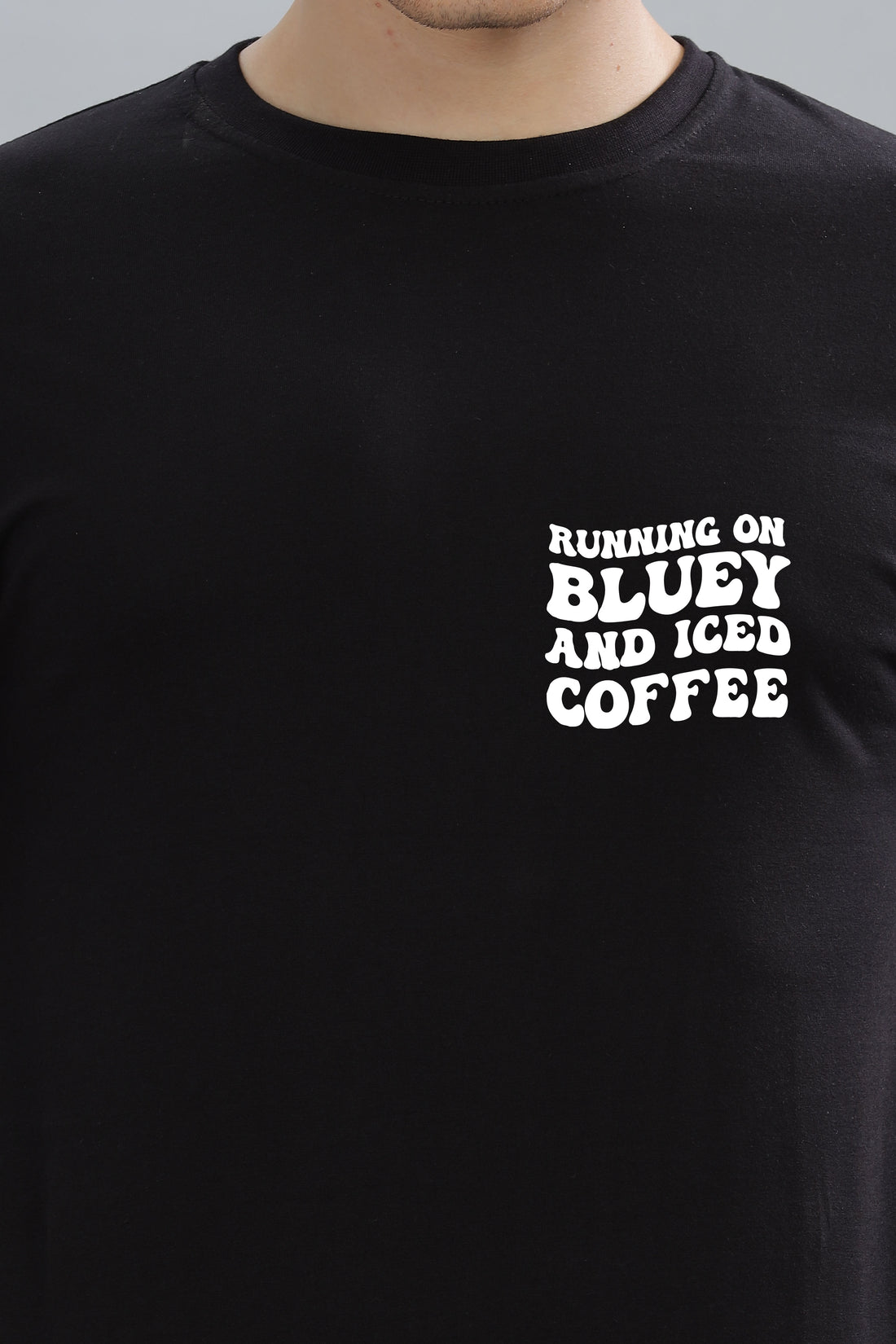 Running on Bluey and Iced Coffee Men's T-Shirt | Comfortable & Stylish