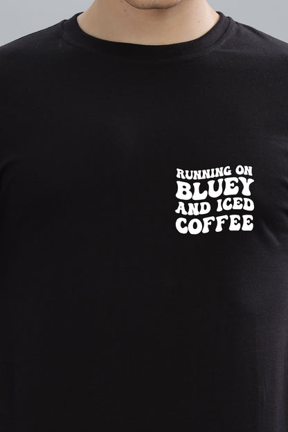 Running on Bluey and Iced Coffee Men's T-Shirt | Comfortable & Stylish