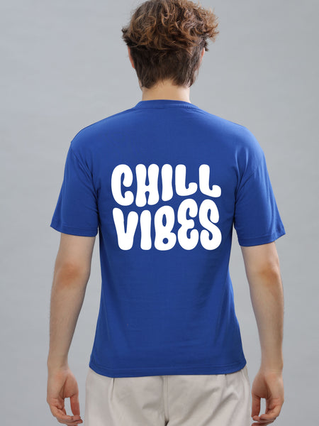 Chill Vibes Men’s Soft Cotton Rich Fabric Relaxed Oversized Baggy Fit T-Shirt