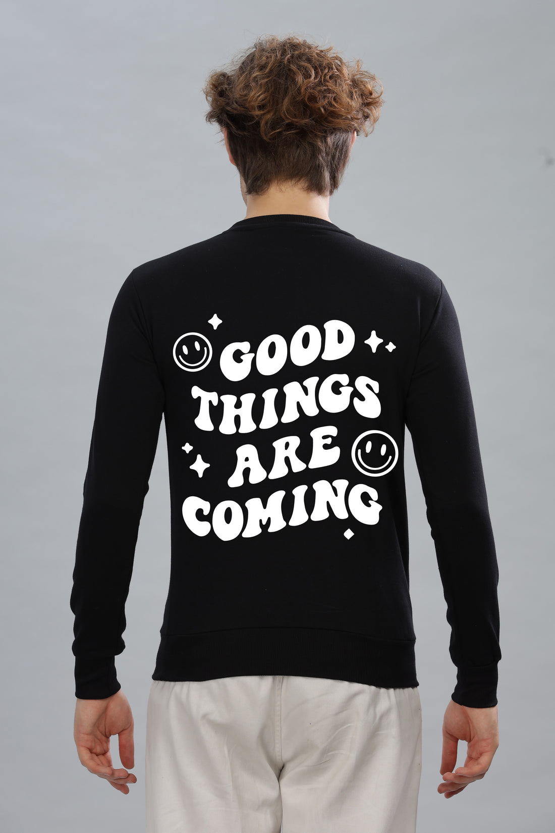 Good Things Are Coming Premium Cotton Men's Full Sleeve Sweatshirt