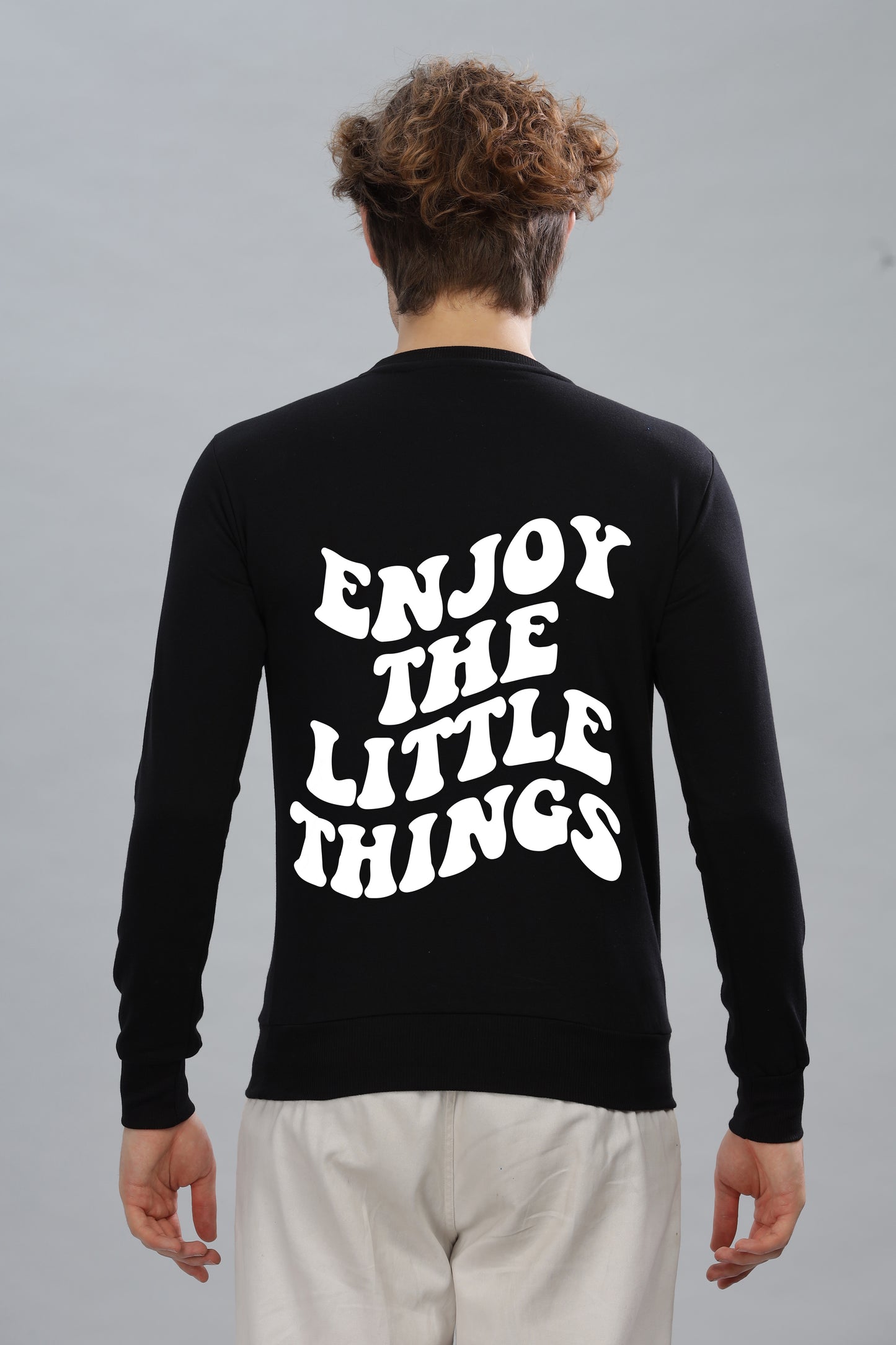 Enjoy the Little Things Men’s Soft Cotton Full Sleeve Sweatshirt