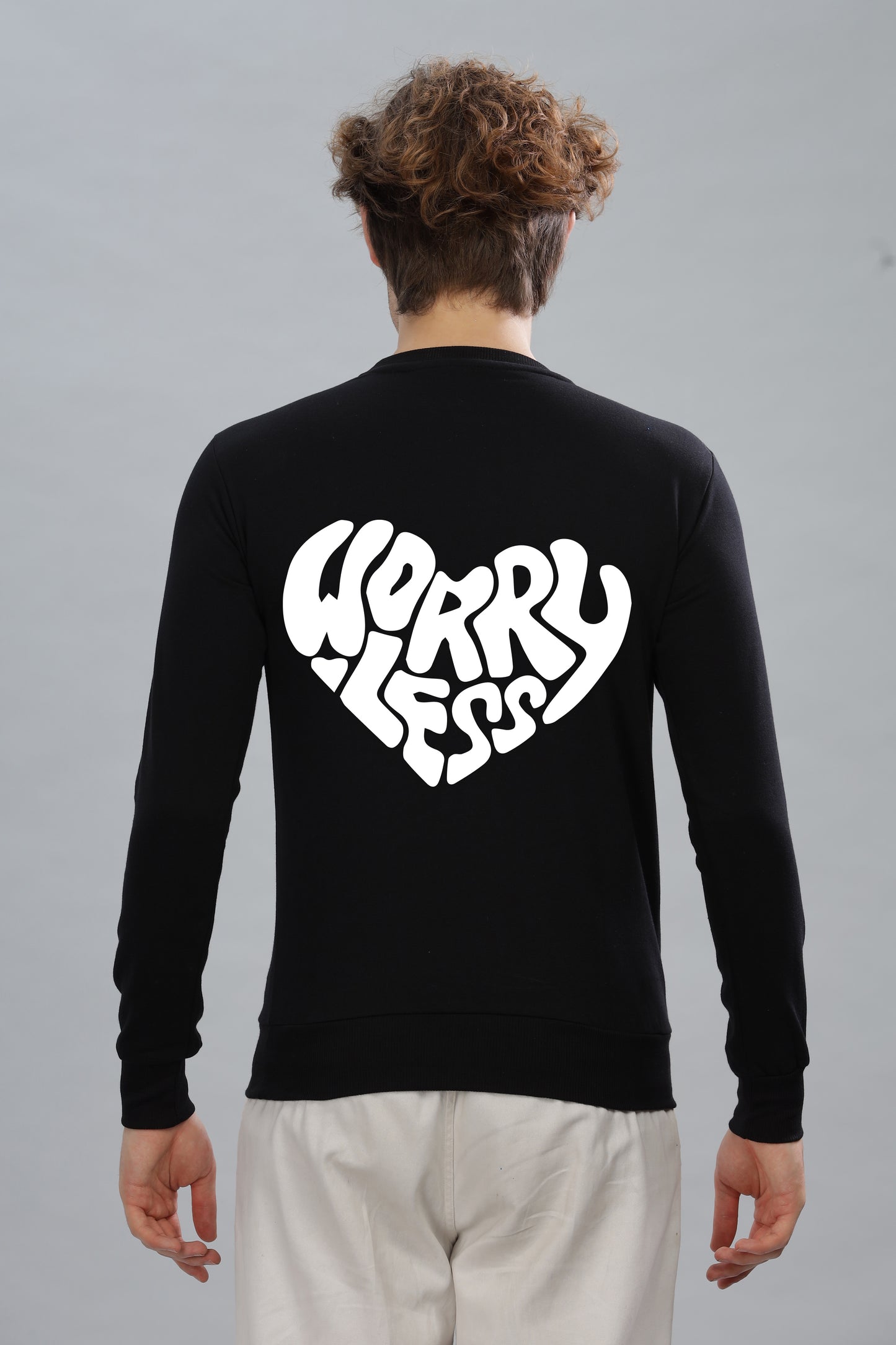Worry Less Men’s Sweatshirt Full Sleeve Premium Comfort Fit
